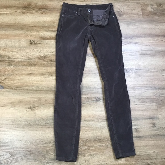 BLANK NYC Pants Size 27 Spray On Skinny Leg Soft Velvet Fabric Dark Brown - Picture 2 of 14